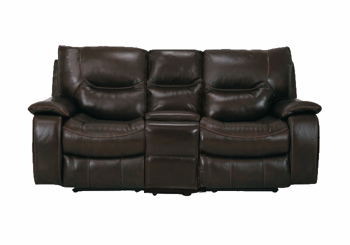 Giovani Dark Brown Genuine Leather, Genuine Leather Reclining Sofa And Loveseat