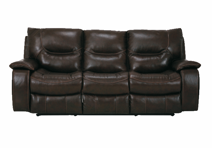 Giovani Dark Brown Genuine Leather, Brown Leather Double Recliner Sofa
