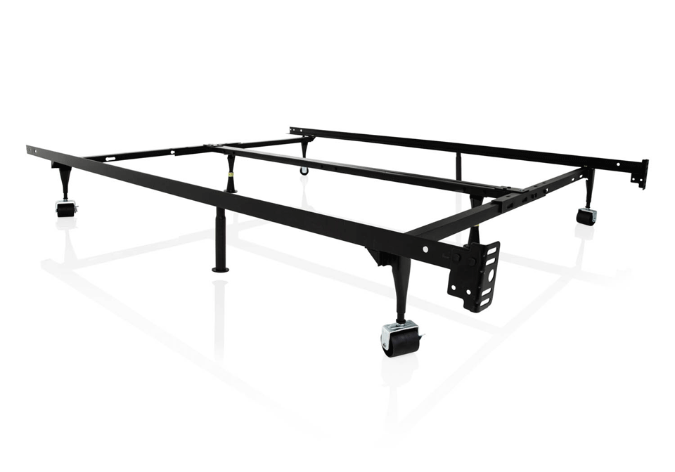 King Metal Bed Frame With Glides, Cal King Metal Bed Frame