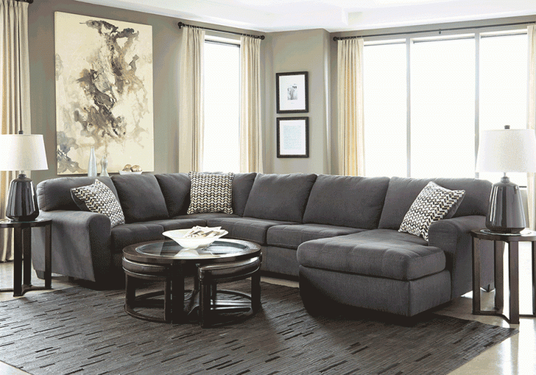 Ambee Slate 3Pc. LAF Chaise Sectional