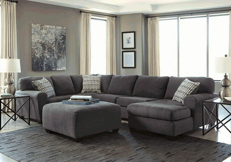Ambee Slate 3Pc. RAF Chaise Sectional
