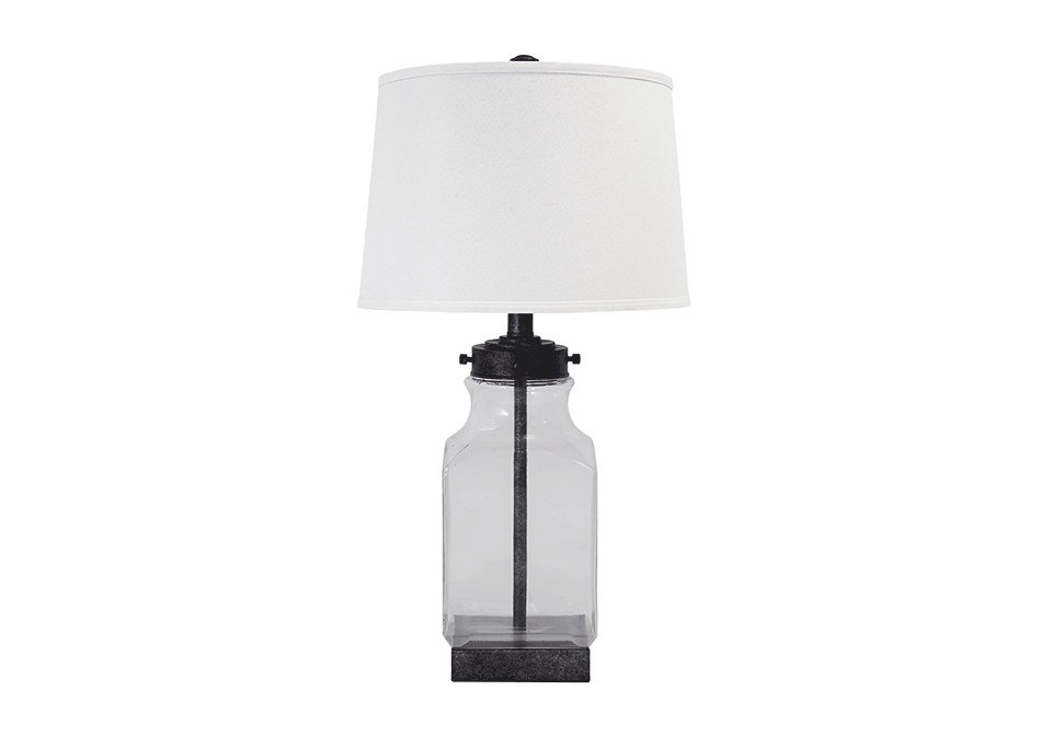 Sharolyn Transparent/Silver Glass Table Lamp