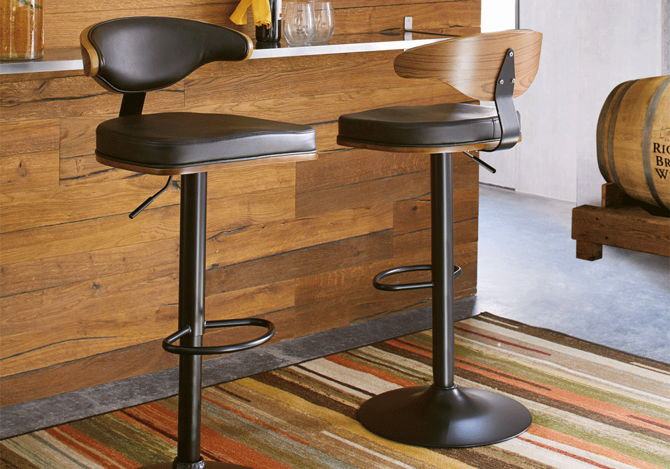 Bellatier Low Back Brown Barstool, Barstool And Dinette Factory