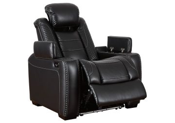 Party Time Midnight Power Recliner w/ Adjustable Headrest