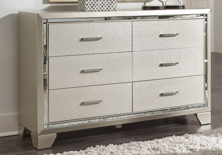 Lonnix Silver Dresser Evansville Overstock Warehouse