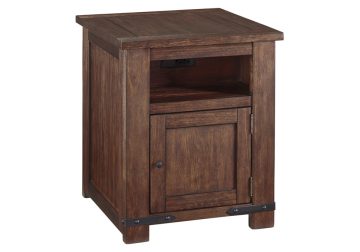 Budmore Brown Rectangular End Table