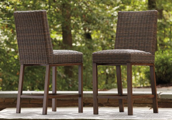 Paradise Trail Brown Outdoor Barstool Set