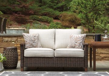 Paradise Trail Brown Outdoor Loveseat