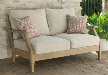 Clare View Light Brown Outdoor Love Seat