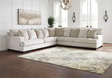 Rawcliffe Parchment 3pc LAF Sofa Sectional