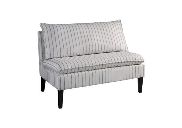 Arrowrock Gray Striped Accent Bench