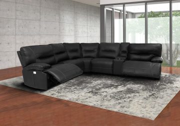 Spartacus Black 6pc. Power Reclining Sectional