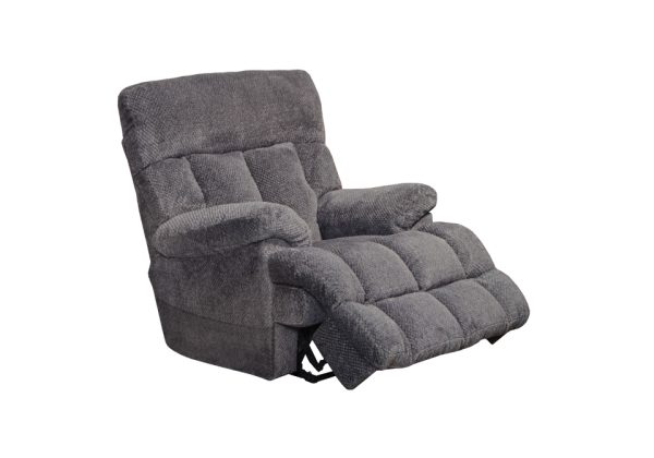 Sterling Pewter Power Lay Flat Recliner