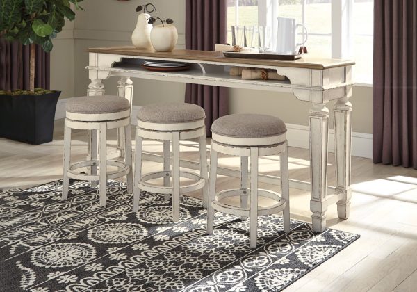 HOT BUY 🔥 Realyn Two-Tone 4pc Counter Height Dining Set