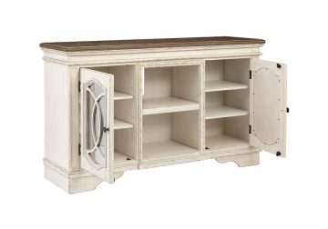 Realyn Chipped White Large TV Stand