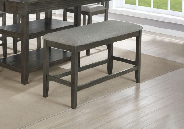 counter height bench gray