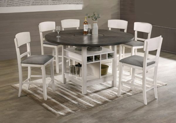 Conner Chalk Gray 5pc Counter Height Dining Set