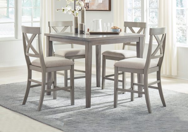 grey bar height dining set