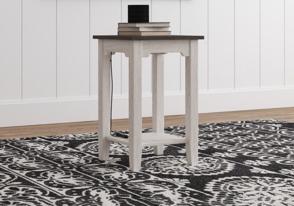 Dorrinson Two Tone Chairside End Table