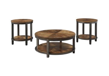 Roybeck Light Brown 3pc Occasional Table Set
