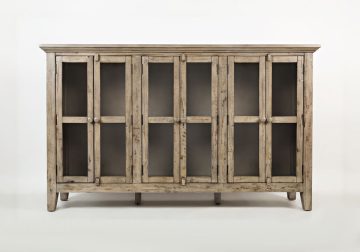 Rustic Shores Weathered Gray 70" Accent Cabinet