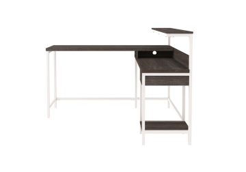 Dorrinson Two-Tone Office L Desk w/ Storage