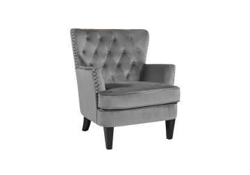 Romansque Gray Accent Chair