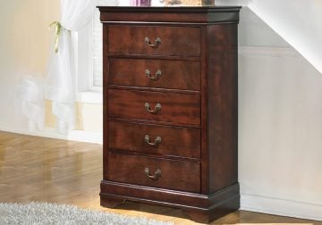 Alisdair Dark Brown Five Drawer Chest
