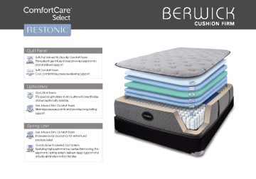 Restonic® Berwick Cushion Firm Twin Mattress Set