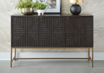 Elinmore Brown/Gold Accent Cabinet