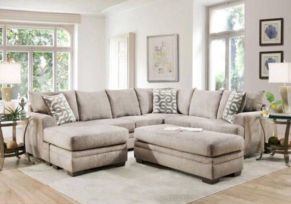 Bailey Cream 2pc LAF Chaise Sectional