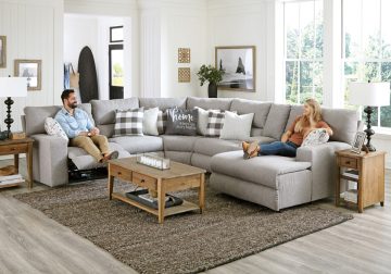 Rockport 6pc Power Reclining Sectional w/ RAF Chaise