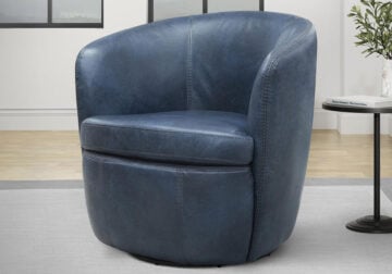 Aiden Navy Swivel Club Chair