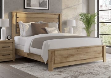 Brozmont Tan King Panel Bed