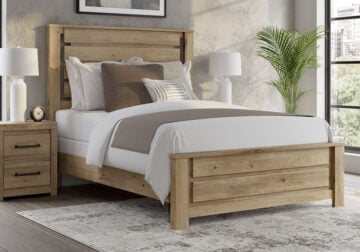 Brozmont Tan Queen Panel Bed