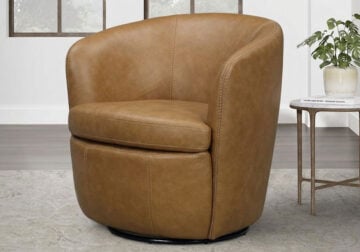 Aiden Caramel Swivel Club Chair