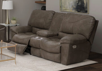 Reznor Taupe Power Reclining Love Seat