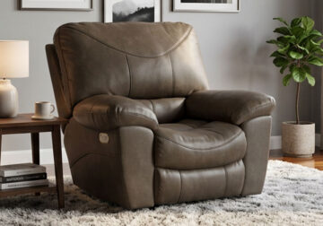 Reznor Taupe Power Recliner