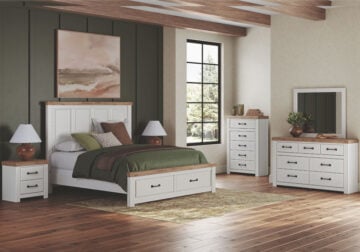 Savonport White King Panel Storage Bed Set