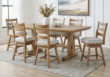 Ridgester Light Brown Counter Height 7pc. Set