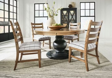 Ridgester Light Brown Round 5pc. Dining Set