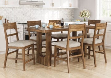 Cabalynn Light Brown Wood 7pc. Counter Height Dining Set