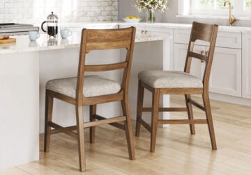 Cabalynn Light Brown Upholstered Barstool