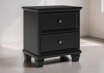 Lanolee Black Night Stand