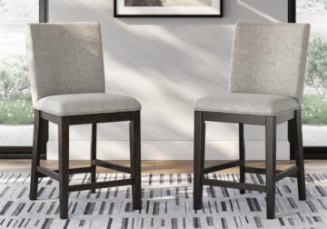 Neymorton Dark Grayish Brown Upholstered Barstool