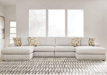 Kestrie Feathered 4pc. Double Chaise Sectional