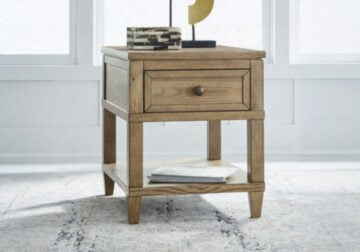 Sharlance Light Brown Rectangular End Table