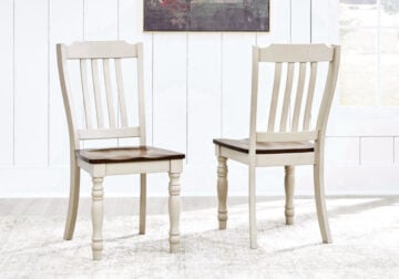 Wirloni Antique White/Brown Side Chair
