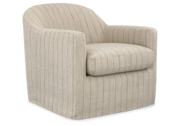 Valwick Cream/Brown Swivel Accent Chair