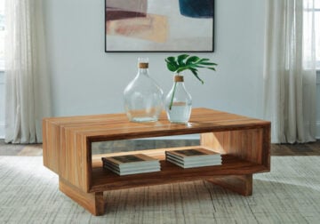 Dressonni Brown Rectangular Cocktail Table